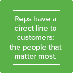 rep reps direct line contact customer customers matter most b2b sale sales sell